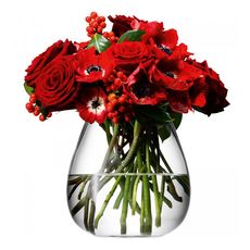 Ваза округлая низкая Flower 17 см, LSA International, фото 