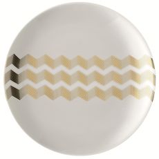 Набор из 4 блюдец Signature Chevron D16cm, золото, LSA International, фото , изображение 6