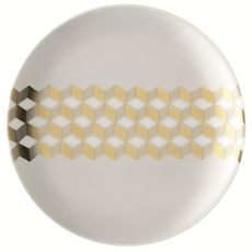 Набор из 4 блюдец Signature Chevron D16cm, золото, LSA International, фото , изображение 7