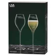 Набор из 2 бокалов для шампанского Signature Verso Tulip 370 мл, LSA International, фото , изображение 6