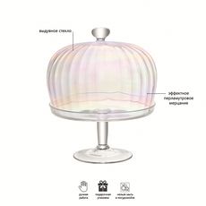Подставка для торта с крышкой Pearl, D26 см, LSA International, фото , изображение 4