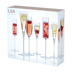 Набор из 4 бокалов-флейт LuLu 150-175 мл, LSA International, фото , изображение 10