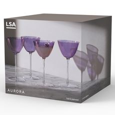 Набор бокалов для мартини Aurora, 195 мл, фиолетовый, 4 шт., LSA International, фото , изображение 7