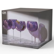 Набор бокалов Aurora, 680 мл, фиолетовый, 4 шт., LSA International, фото , изображение 4
