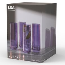 Набор стаканов Aurora, 420 мл, фиолетовый, 4 шт., LSA International, фото , изображение 4