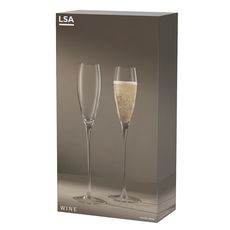Набор бокалов для шампанского Wine, 160 мл, 2 шт., LSA International, фото , изображение 3