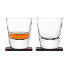 Набор из 2 стаканов Arran Whisky с деревянными подставками 250 мл, LSA International, фото 