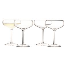 Набор из 4 бокалов для шампанского Wine 215 мл, LSA International, фото 