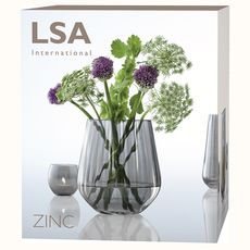 Ваза Zinc 16см серая, LSA International, фото , изображение 5