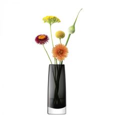 Ваза в форме бутона Stems 16 см серая, LSA International, фото , изображение 3