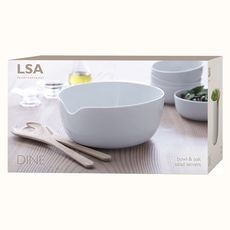 Блюдо глубокое Dine с деревянными приборами D24 см, LSA International, фото , изображение 4