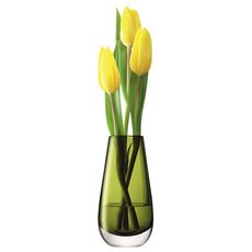 Ваза в форме бутона Flower Colour 14 см зелёная, LSA International, фото , изображение 7