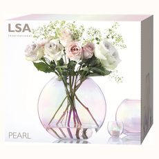 Ваза круглая Pearl 24 см, LSA International, фото , изображение 5
