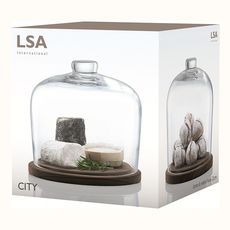 Блюдо со стеклянным куполом City D22 см, LSA International, фото , изображение 3