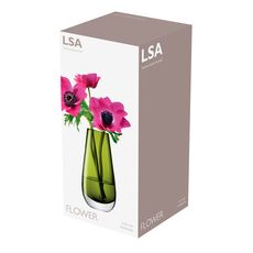 Ваза в форме бутона Flower Colour 14 см зелёная, LSA International, фото , изображение 8