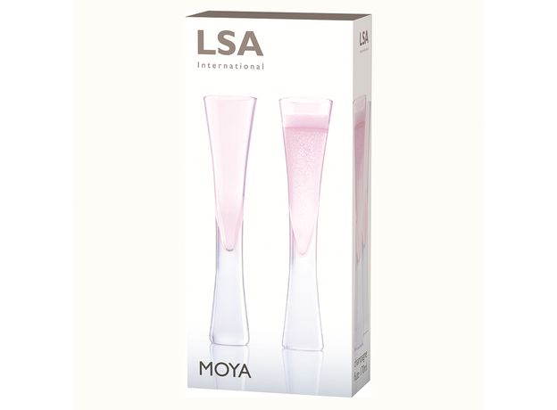 Набор из 2 бокалов-флейт Moya, 170 мл, розовый, LSA International, фото , изображение 4