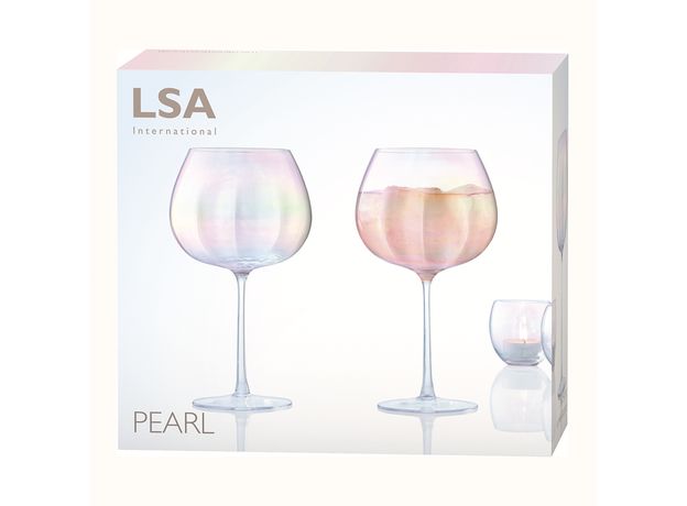 Набор из 2 круглых бокалов Pearl 650 мл, LSA International, фото , изображение 6