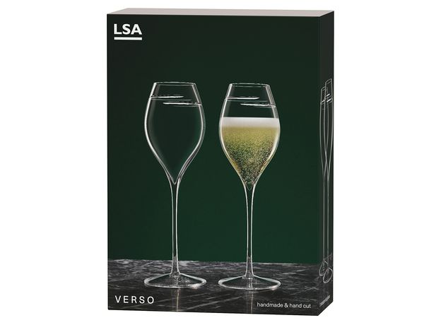 Набор из 2 бокалов для шампанского Signature Verso Tulip 370 мл, LSA International, фото , изображение 6