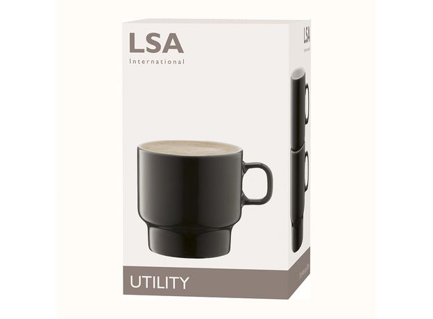 Набор из 2 чашек для флэт-уайт кофе Utility 280 мл серый, LSA International, фото , изображение 6