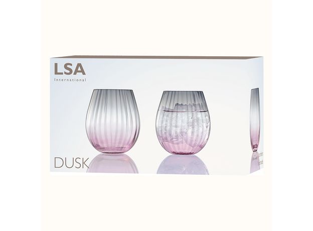 Набор из 2 тумблеров Dusk 425 мл розовый-серый, LSA International, фото , изображение 5