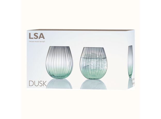Набор из 2 тумблеров Dusk 425 мл зелёный-серый, LSA International, фото , изображение 4
