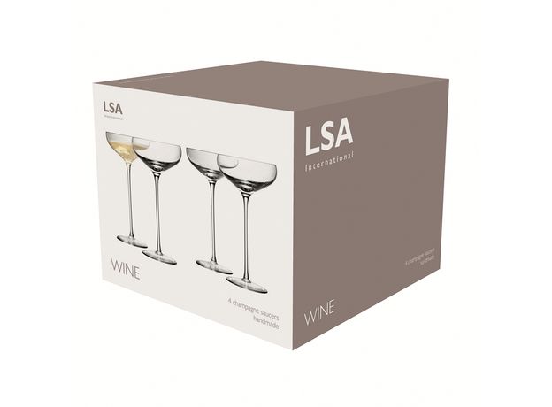 Набор из 4 бокалов для шампанского Wine 215 мл, LSA International, фото , изображение 10