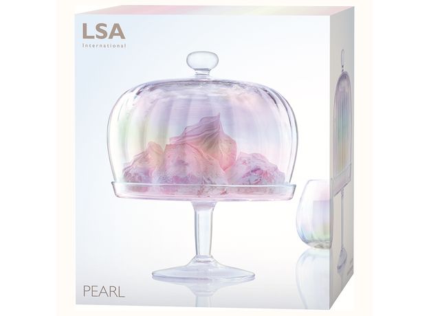 Подставка для торта с крышкой Pearl, D26 см, LSA International, фото , изображение 3
