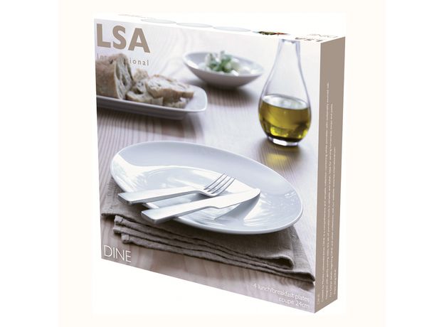 Набор из 4 обеденных тарелок Dine D24 см, LSA International, фото , изображение 7