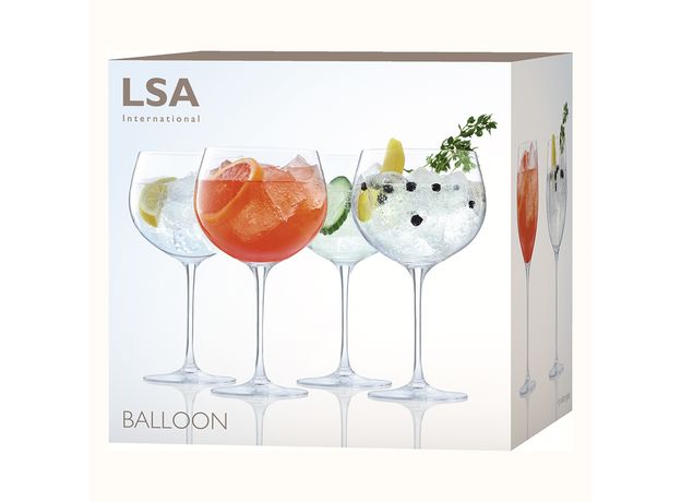Набор из 4 круглых бокалов Balloon, 680 мл, LSA International, фото , изображение 4