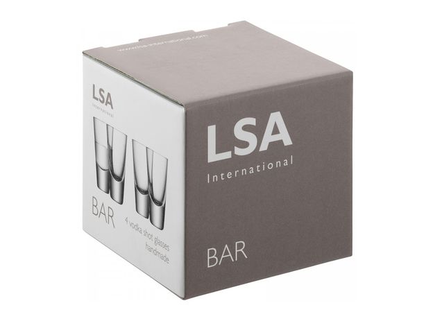 Набор из 4 стопок для водки Bar 100 мл, LSA International, фото , изображение 4