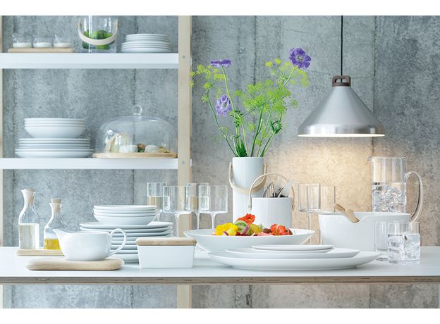 Блюдо глубокое Dine с деревянными приборами D24 см, LSA International, фото , изображение 2
