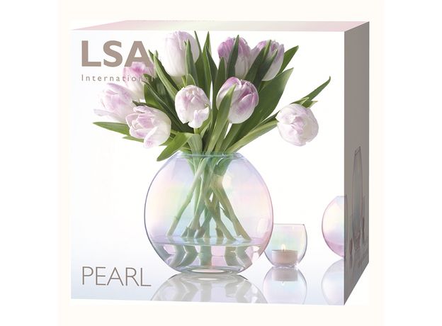 Ваза круглая Pearl 16 см, LSA International, фото , изображение 5