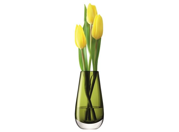 Ваза в форме бутона Flower Colour 14 см зелёная, LSA International, фото , изображение 7