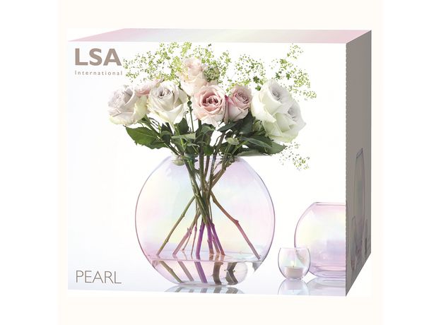 Ваза круглая Pearl 24 см, LSA International, фото , изображение 5