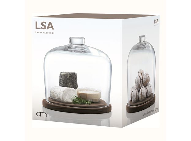 Блюдо со стеклянным куполом City D22 см, LSA International, фото , изображение 3