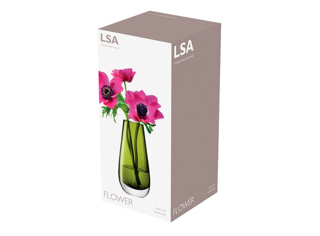Ваза в форме бутона Flower Colour 14 см зелёная, LSA International, фото , изображение 8